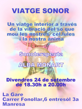 Viatge Sonor Inici Tardor 24 de setembre de 2021 a Manresa